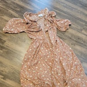 Vintage laura Ashley midi button dress
